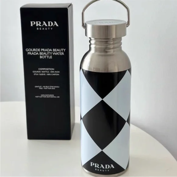 PRADA Beauty Black & White Water Bottle - Picture 1 of 7
